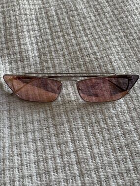 Prada Pink Tinted Narrow Cat-Eye Sunglasses - Women Accessories